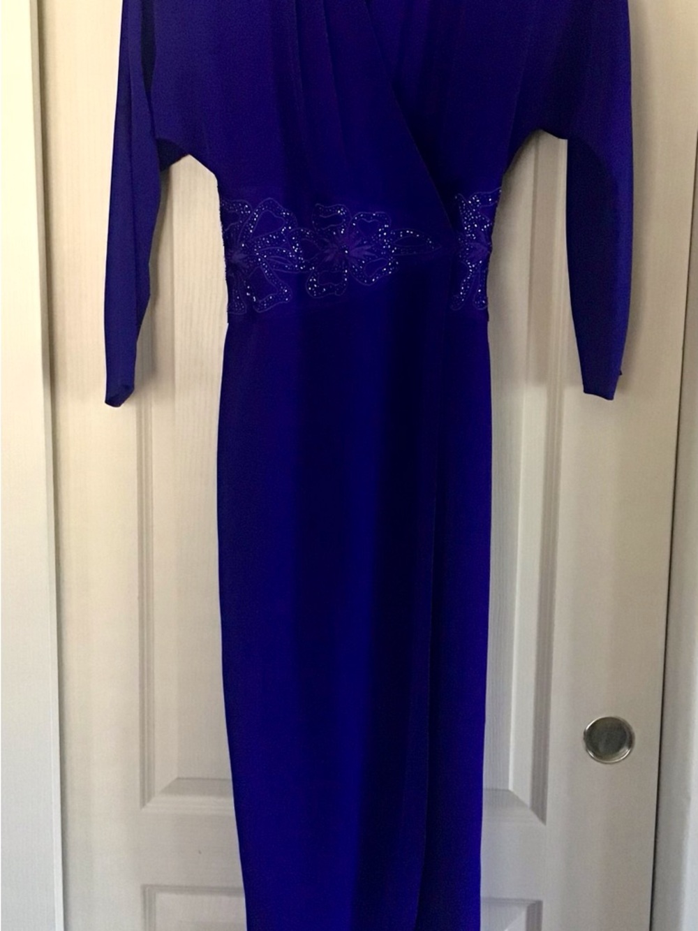 Chic Long Sleeve Purple Dress